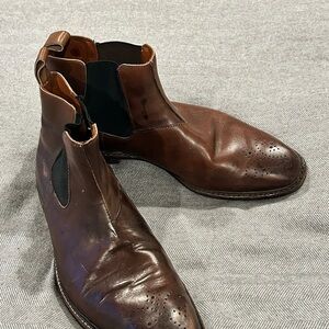 Allen Edmonds Chestnut Leather Chelsea Boots